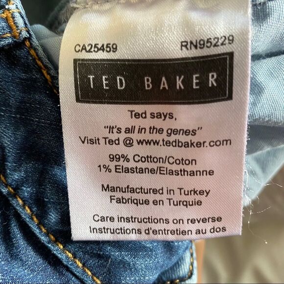 Ted Baker low rise medium wash boot cut denim jeans in size 6 - Picture 9 of 13